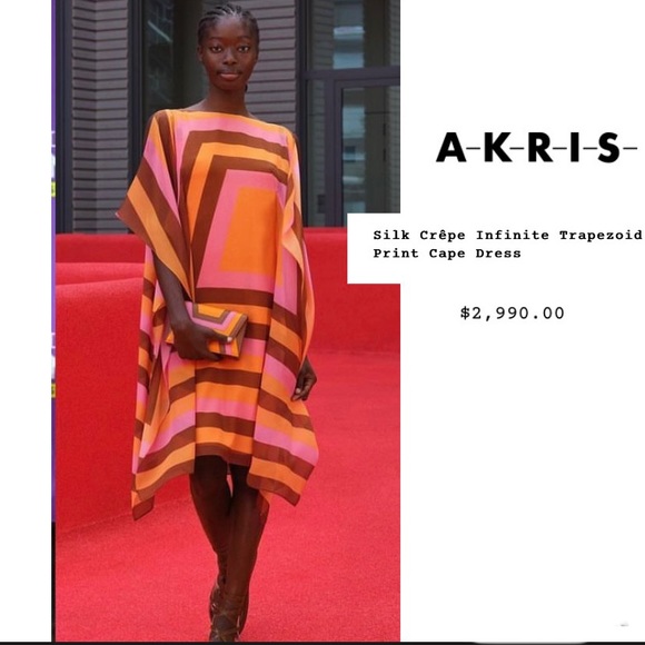 NWOT Akris Infinite Trapezoid Silk Crepe Dress Runway Spring 2022 - Picture 6 of 16